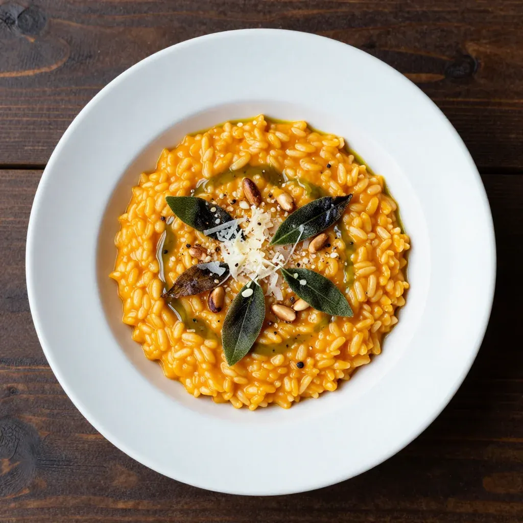 creamy pumpkin and sage risotto for elegant winter suppers