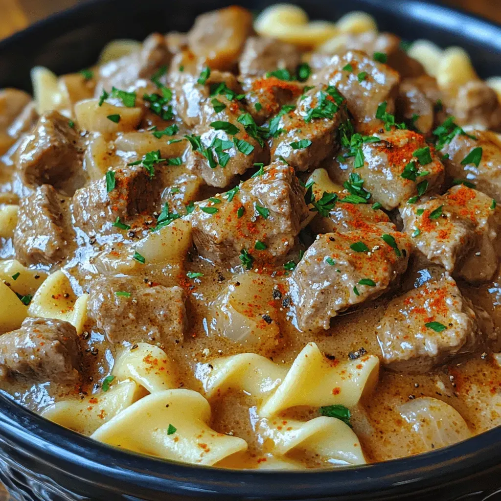 Cozy Comfort Slow Cooker Beef Stroganoff