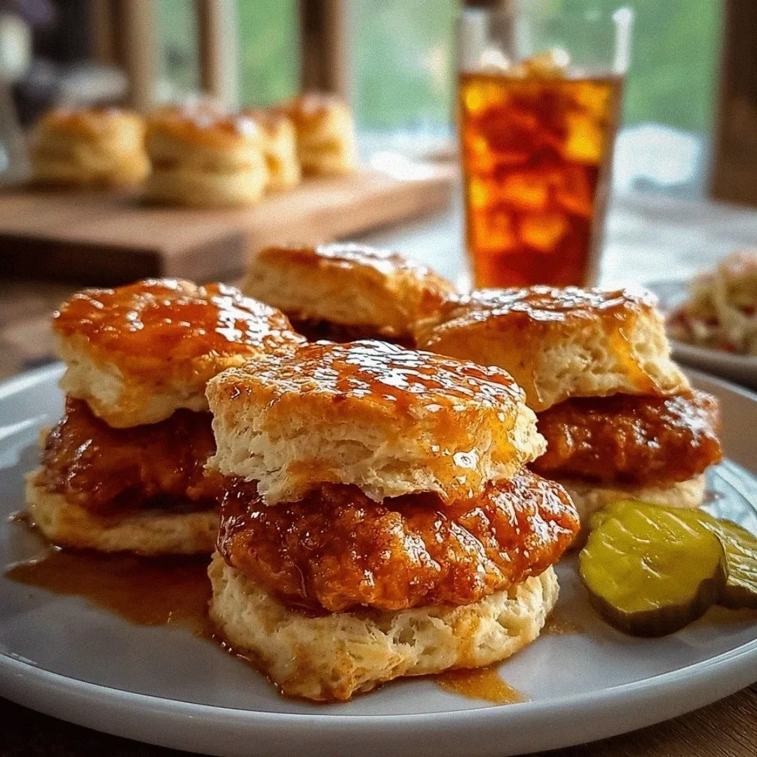 Hot Honey Chicken Biscuits: The Southern Classic with a Sweet & Spicy Twist