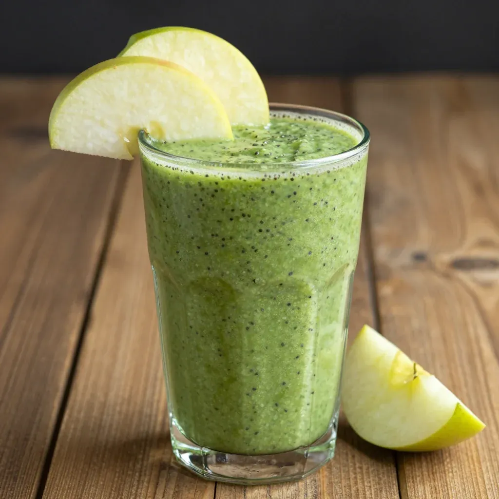 Green Detox Smoothie with Apple for Sweet Cravings