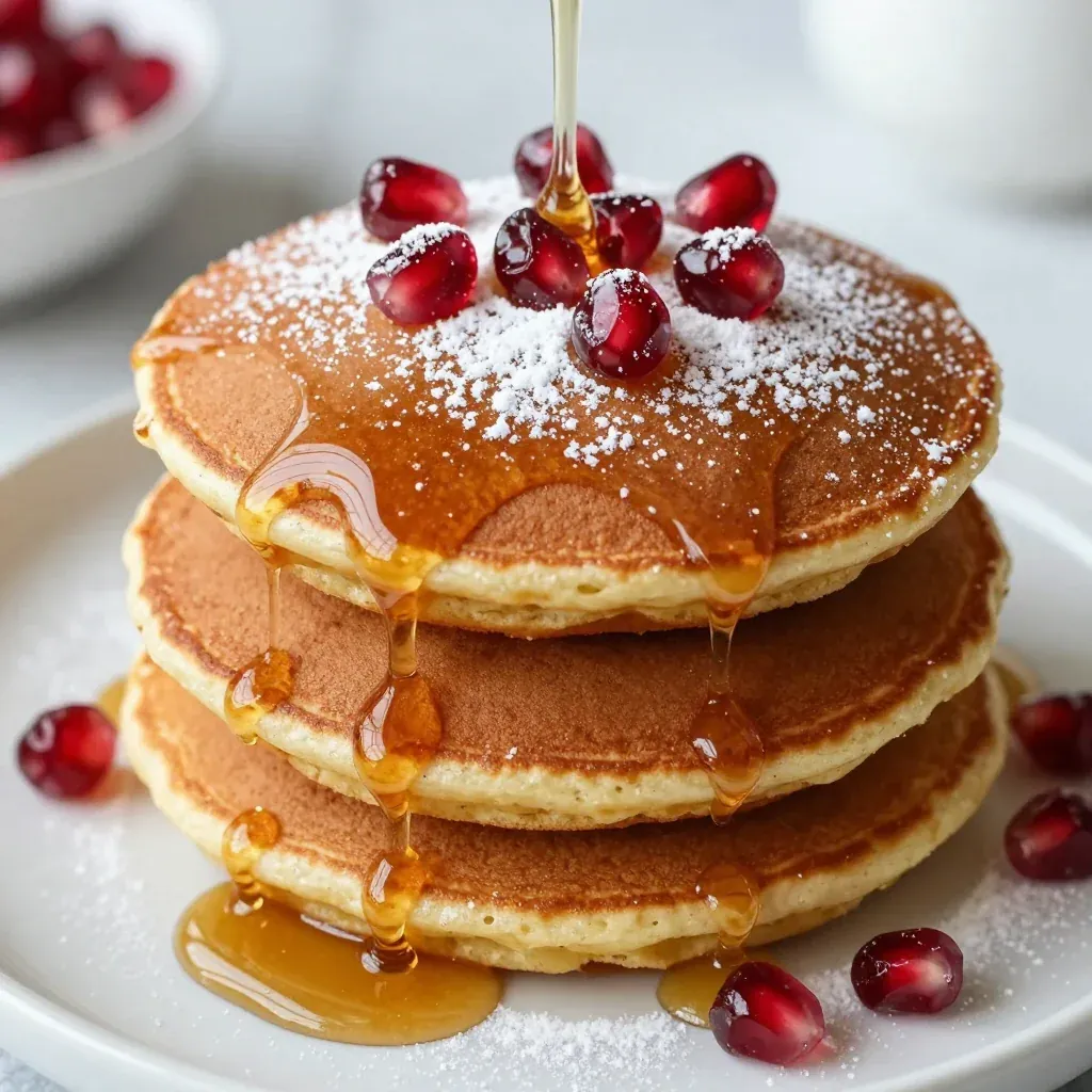 spiced gingerbread pancakes with maple syrup for festive breakfasts