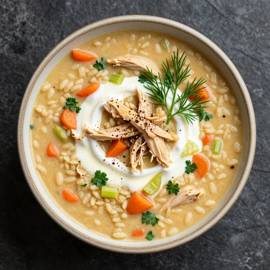 Creamy Slow Cooker Chicken Wild Rice Soup Bowl