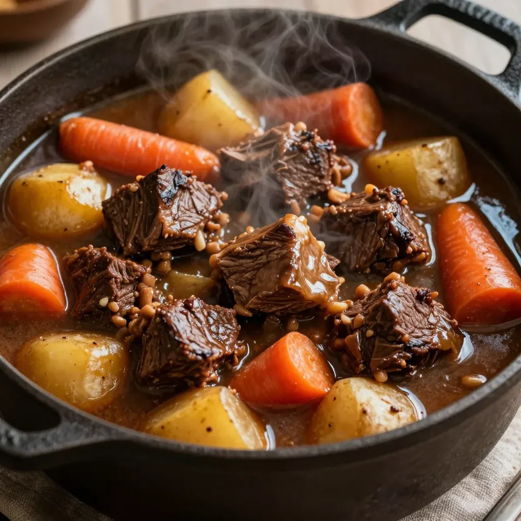 Slow Cooker Guinness Beef Stew for NFL Playoffs