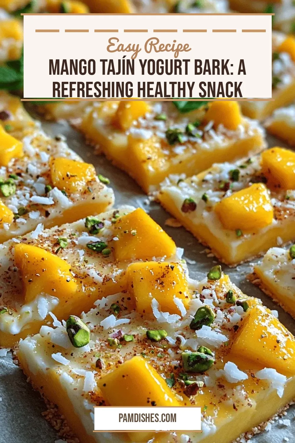 Mango Tajín Yogurt Bark: A Refreshing Healthy Snack