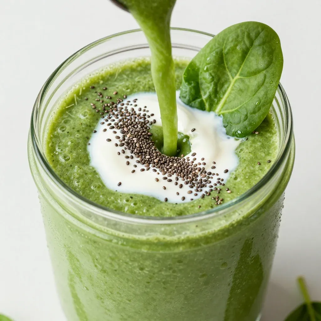 New Year's Day Green Detox Smoothie with Spinach