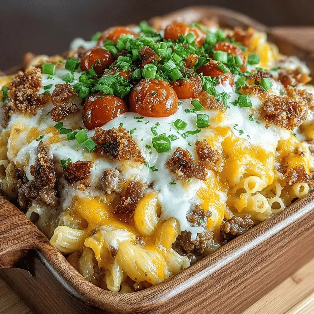 Loaded Bacon Cheeseburger Pasta Casserole
