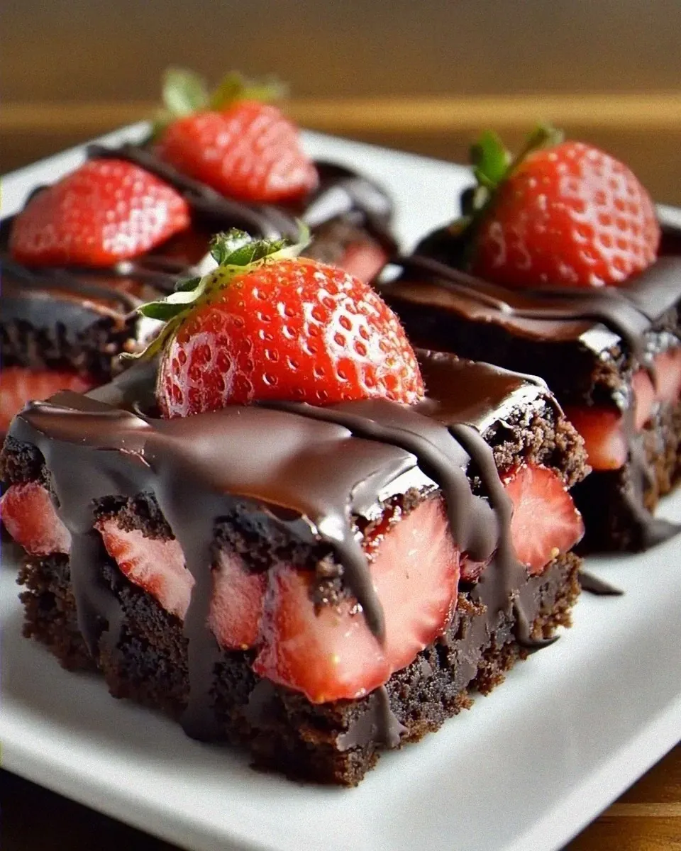 Chocolate-Covered Strawberry Brownies are a must-try!
