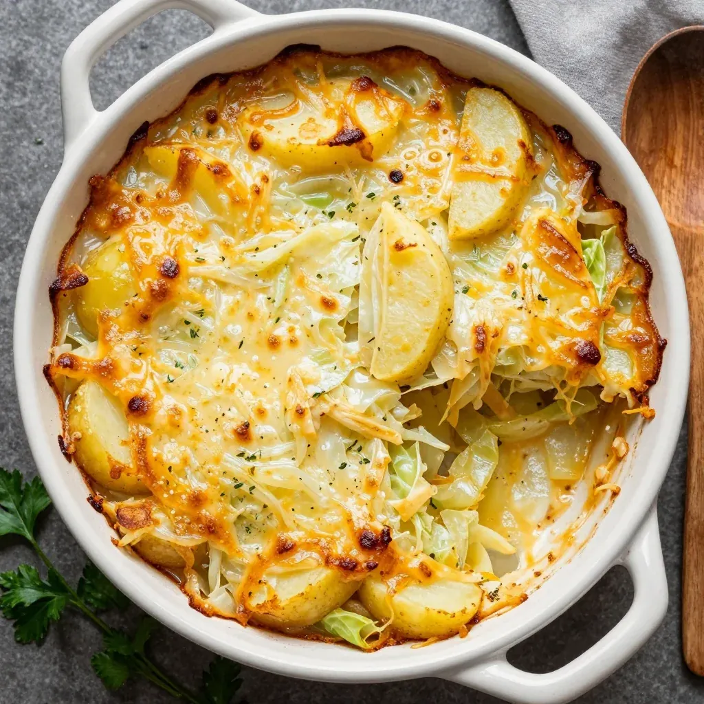 budget friendly cabbage and potato casserole for family suppers