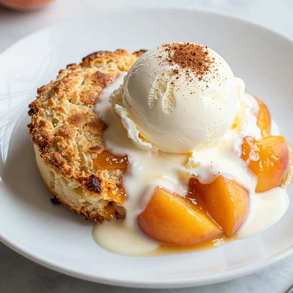 Martin Luther King Jr. Day Peach and Cobbler with Vanilla Ice