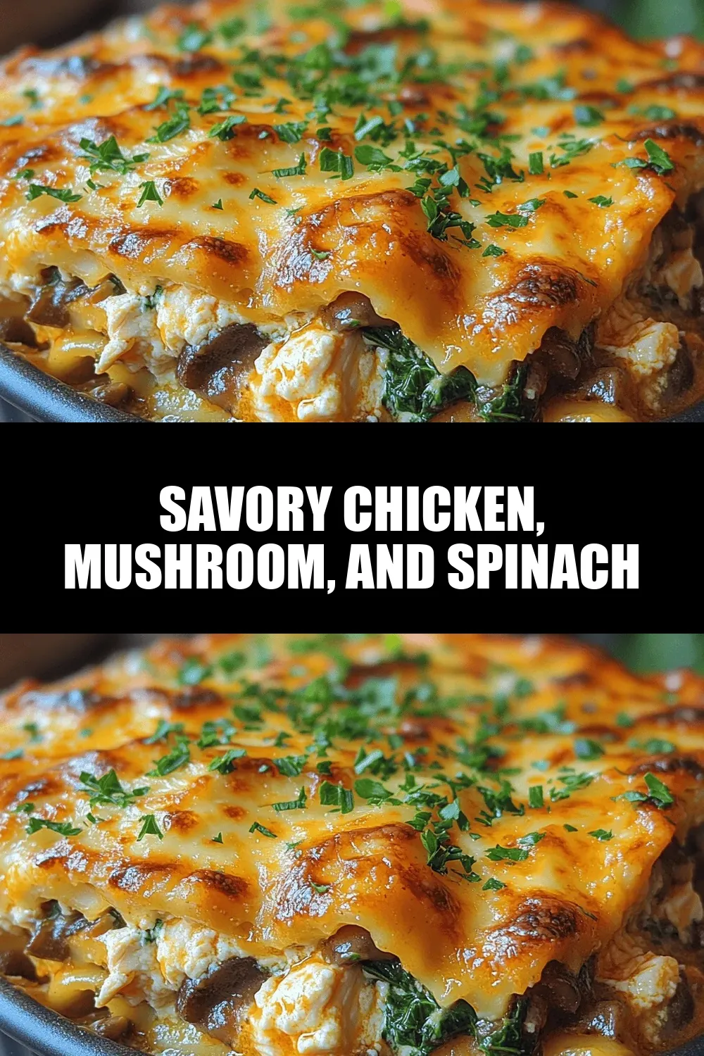 Savory Chicken, Mushroom, and Spinach Lasagna: A Comfort Food Delight