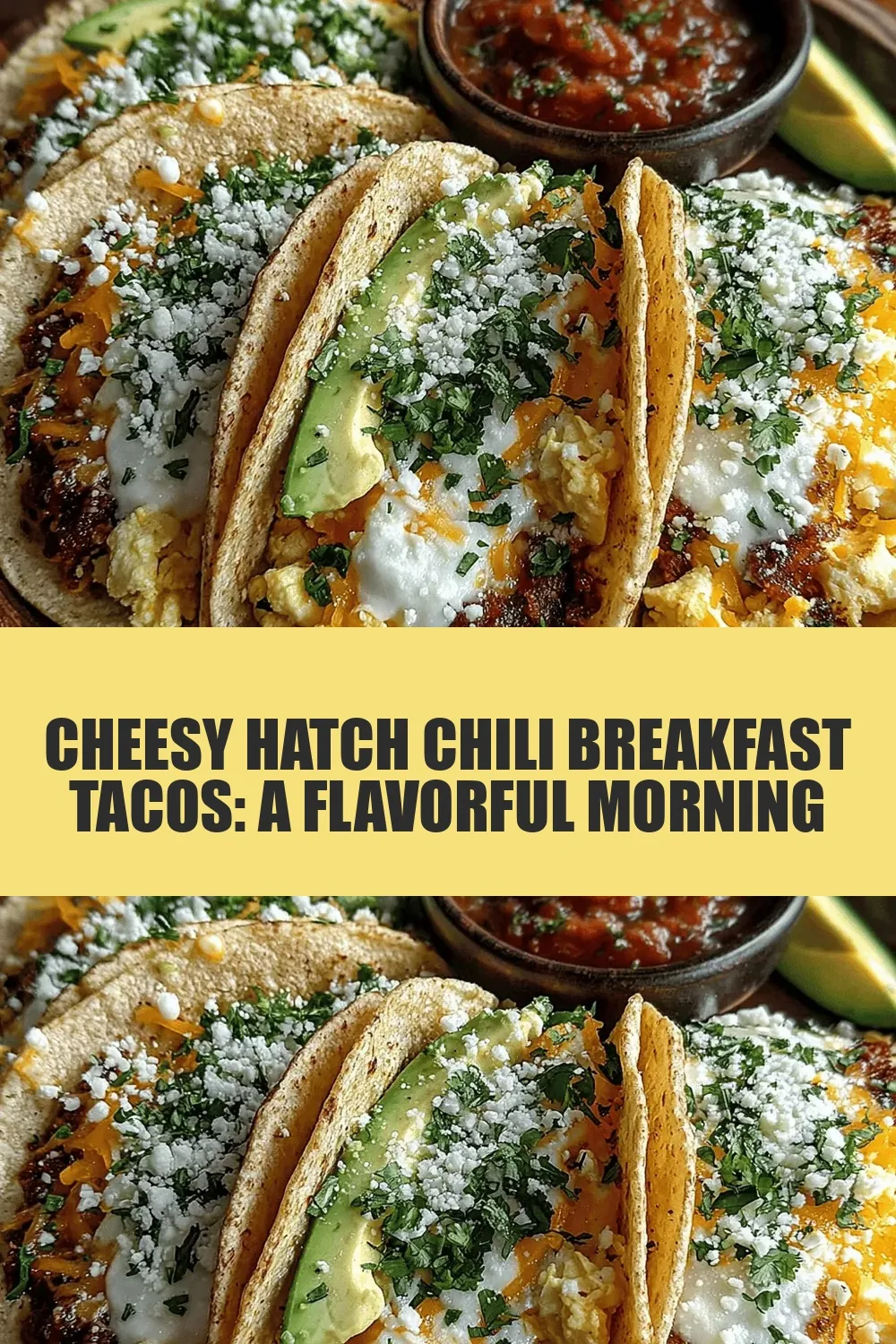 Cheesy Hatch Chili Breakfast Tacos: A Flavorful Morning Delight