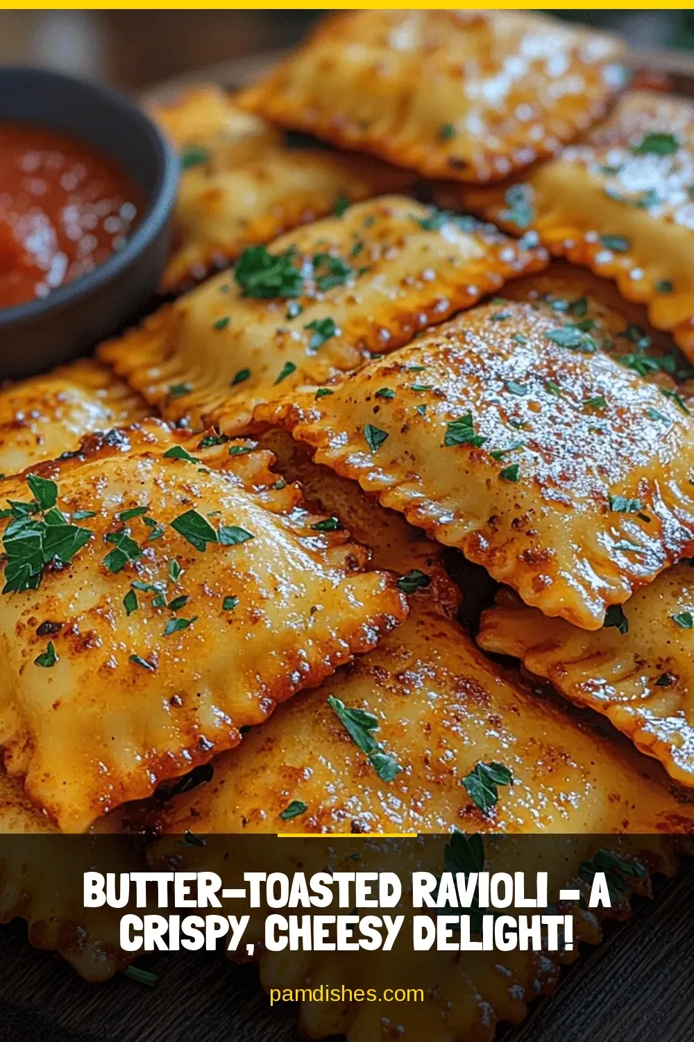 Butter-Toasted Ravioli – A Crispy, Cheesy Delight!