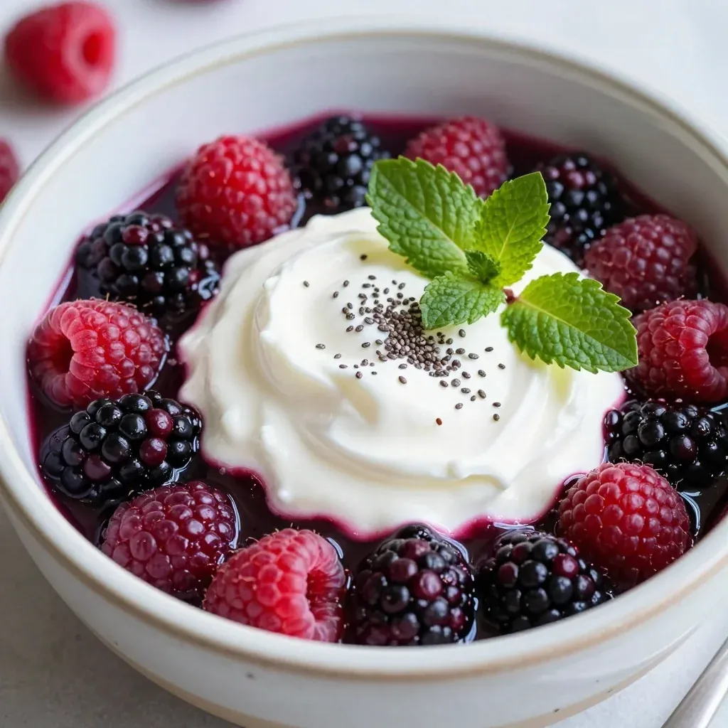 New Year's Day Warm Berry Compote With Yogurt