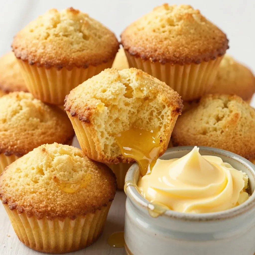 Kid Friendly Mini Cornbread Muffins with Honey Butter