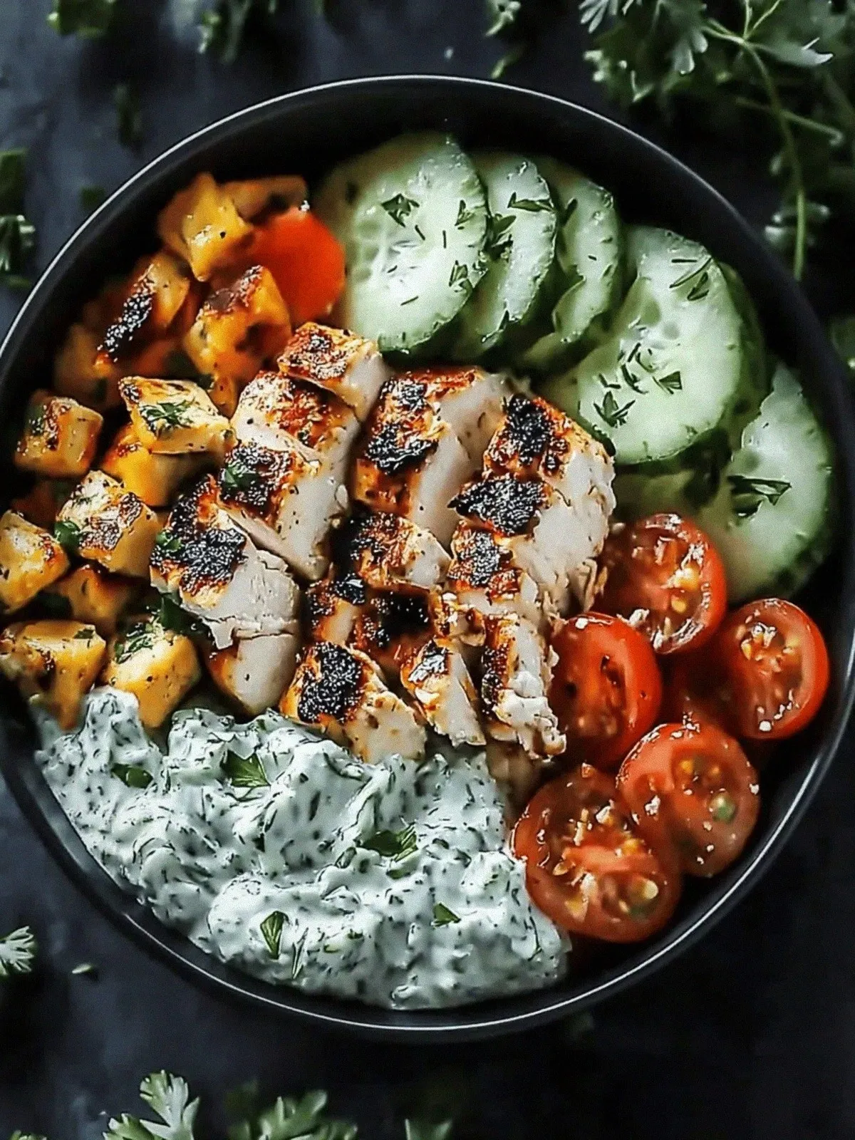 Mediterranean Chicken Tzatziki Bowls for Meal Prep Bliss