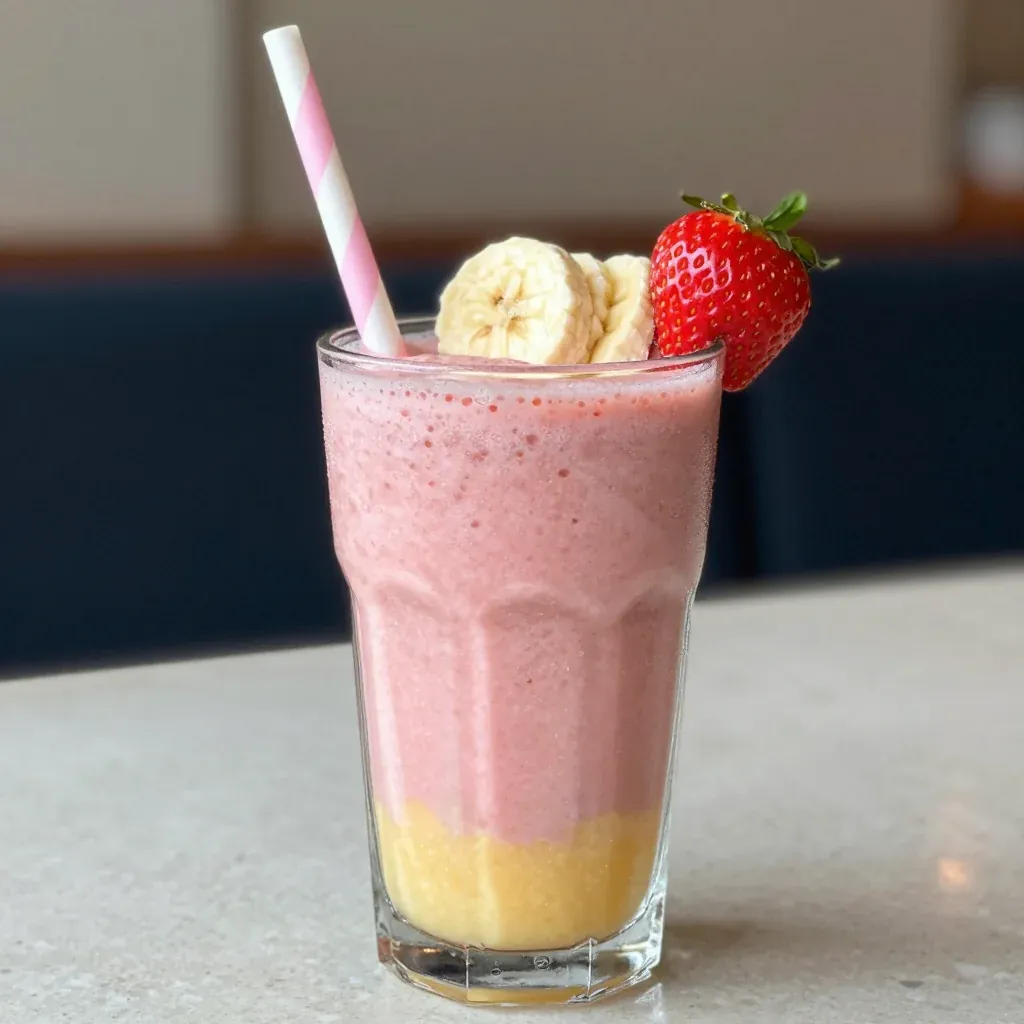 Healthy Make Ahead Strawberry Banana Smoothie for Breakfast