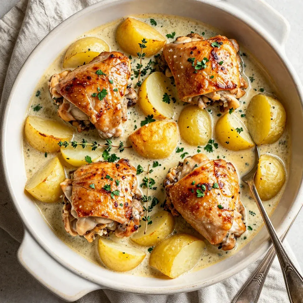 Budget Chicken and Potato Bake for Freezer Family Dinners