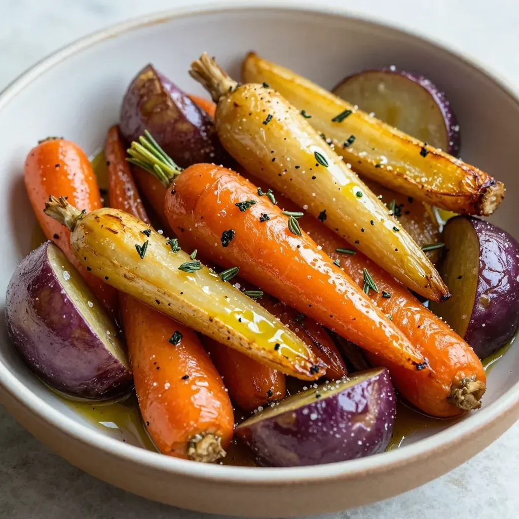 garlic and herb roasted root vegetables for easy winter dinners