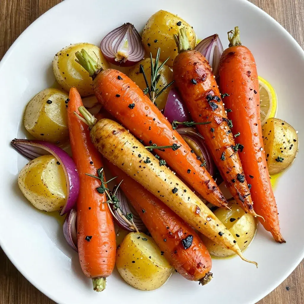 lemon and herb roasted winter vegetables for budget family meals