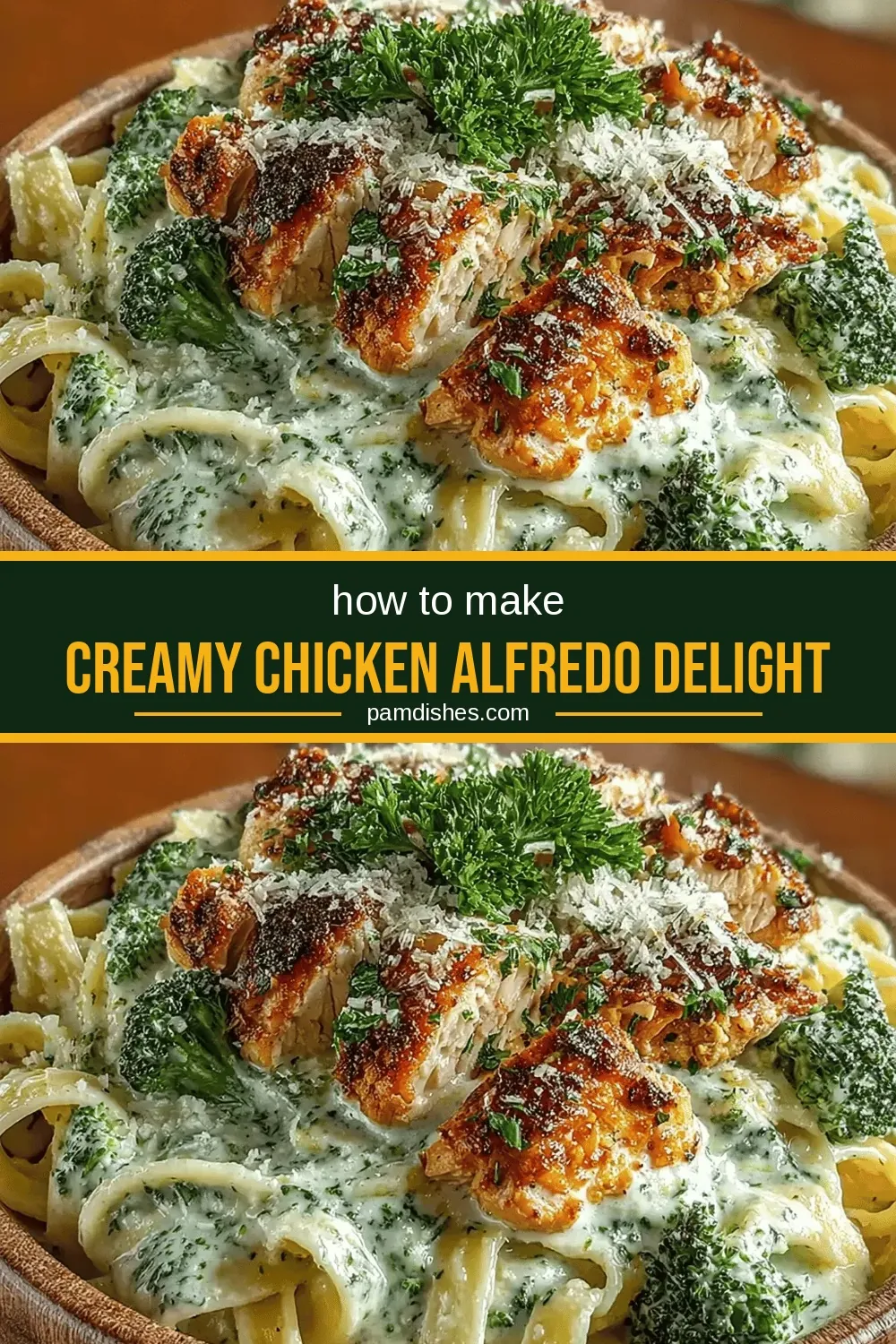 Creamy Chicken Alfredo Delight with Broccoli