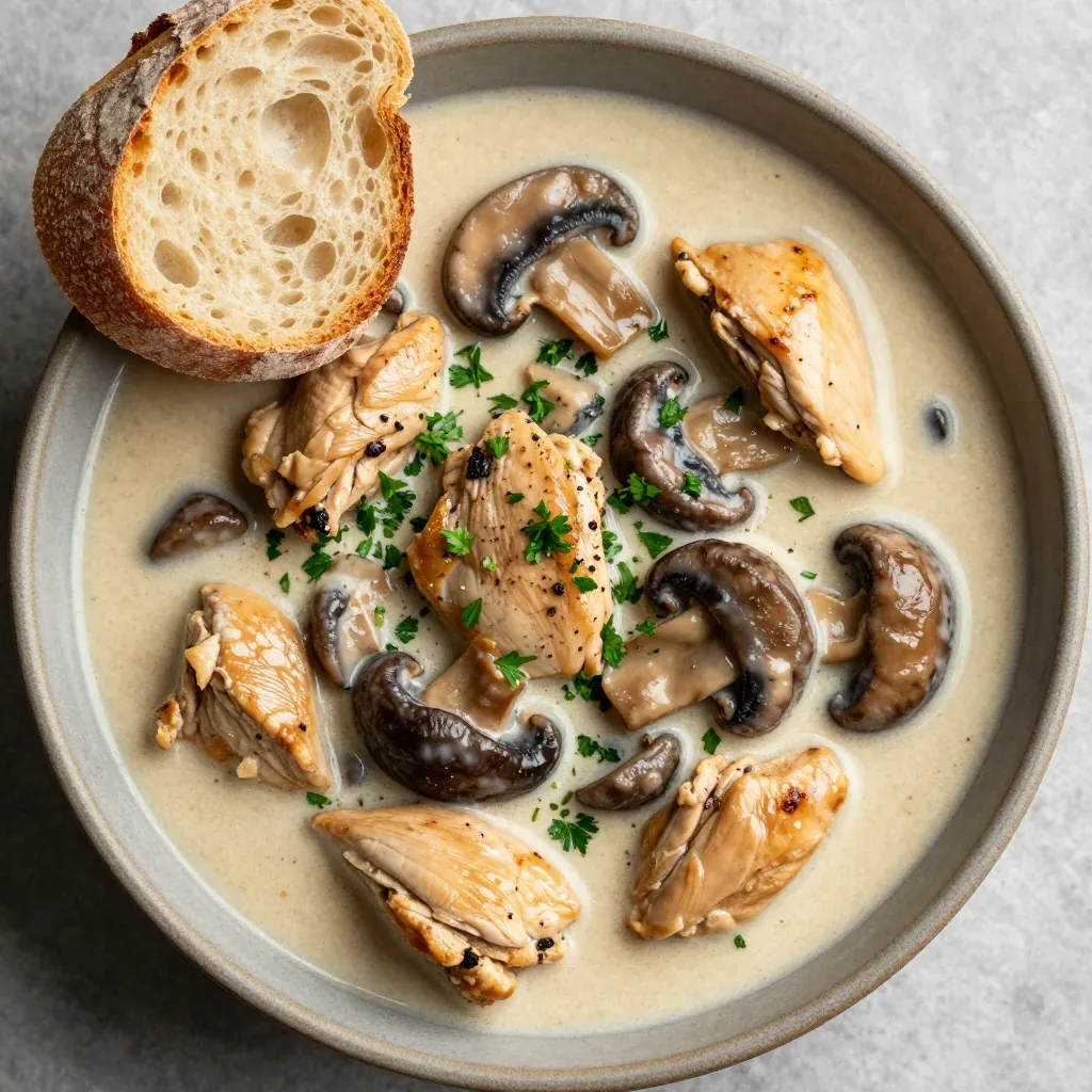 Creamy Chicken and Mushroom Stew for a Comfort Meal
