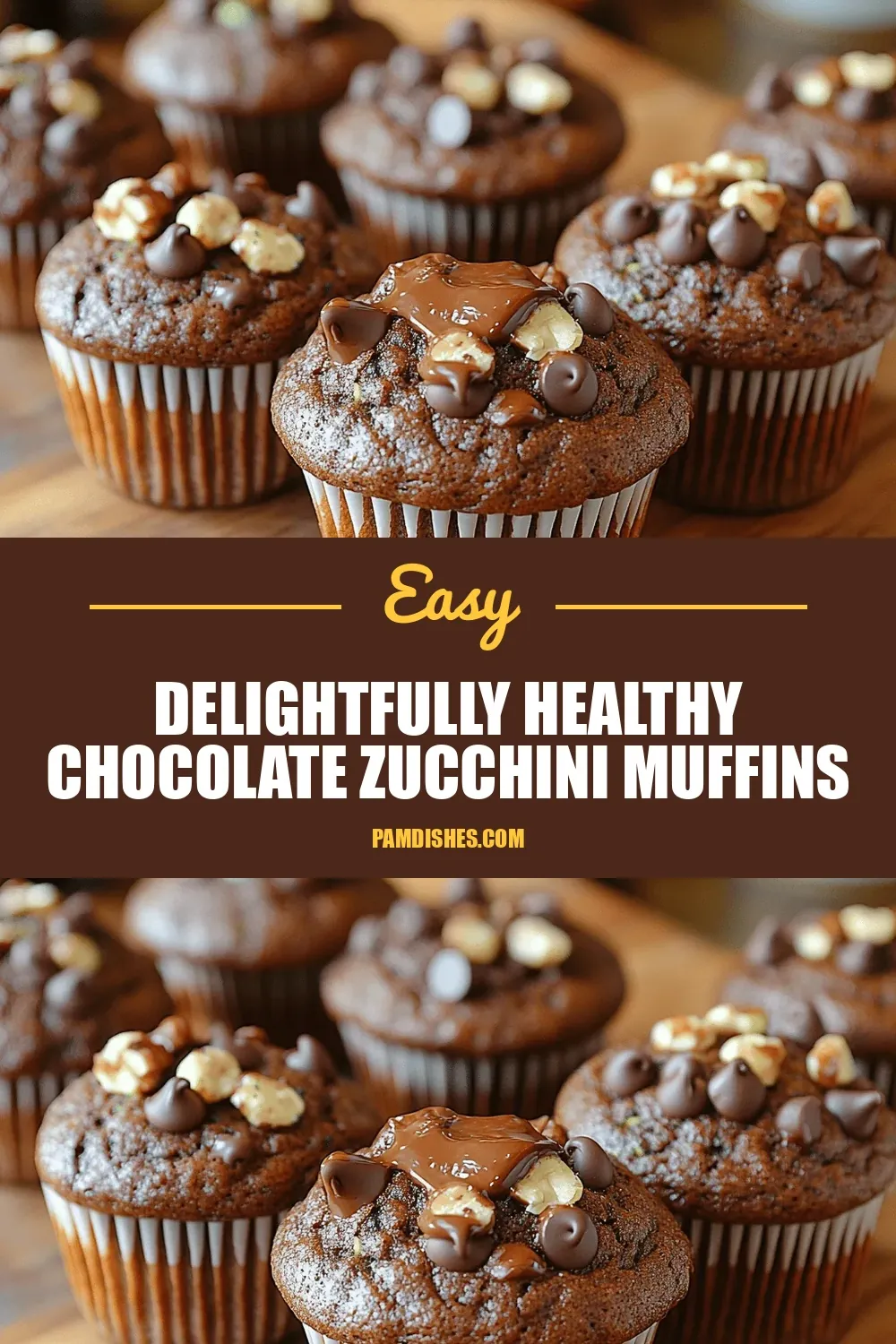 Delightfully Healthy Chocolate Zucchini Muffins