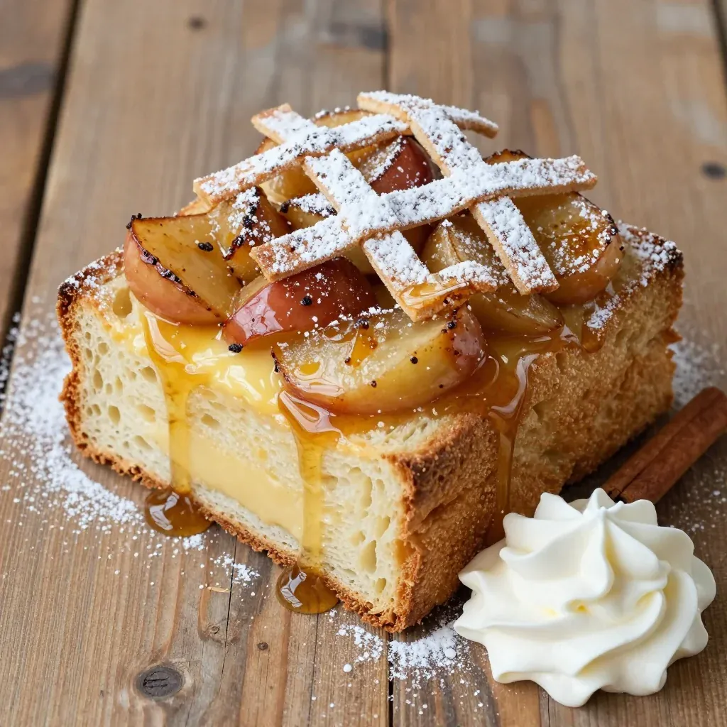 Warm Apple Cinnamon French Toast for New Year's Day Brunch