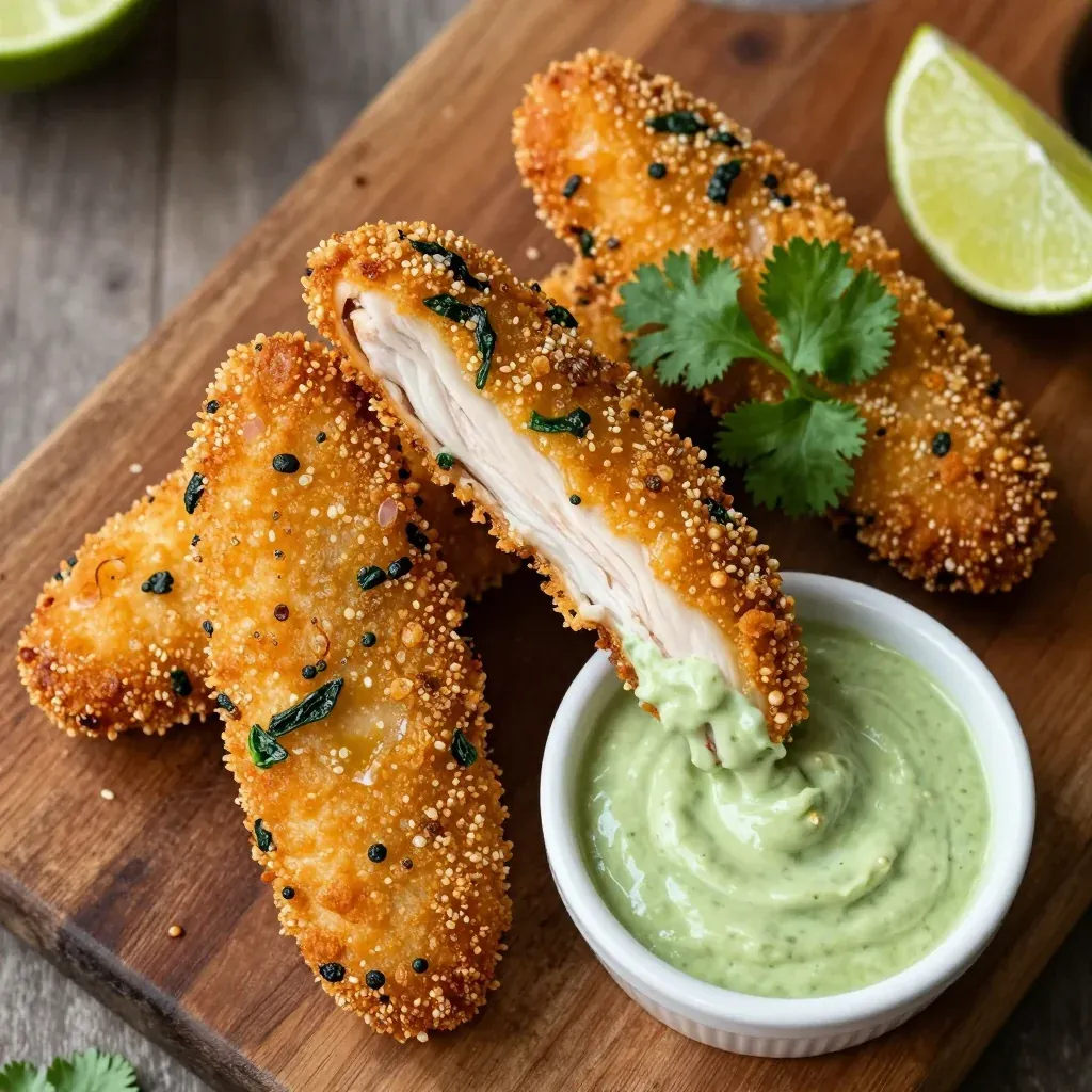 Crispy Oven Baked Chicken Tenders with a Secret Healthy Twist