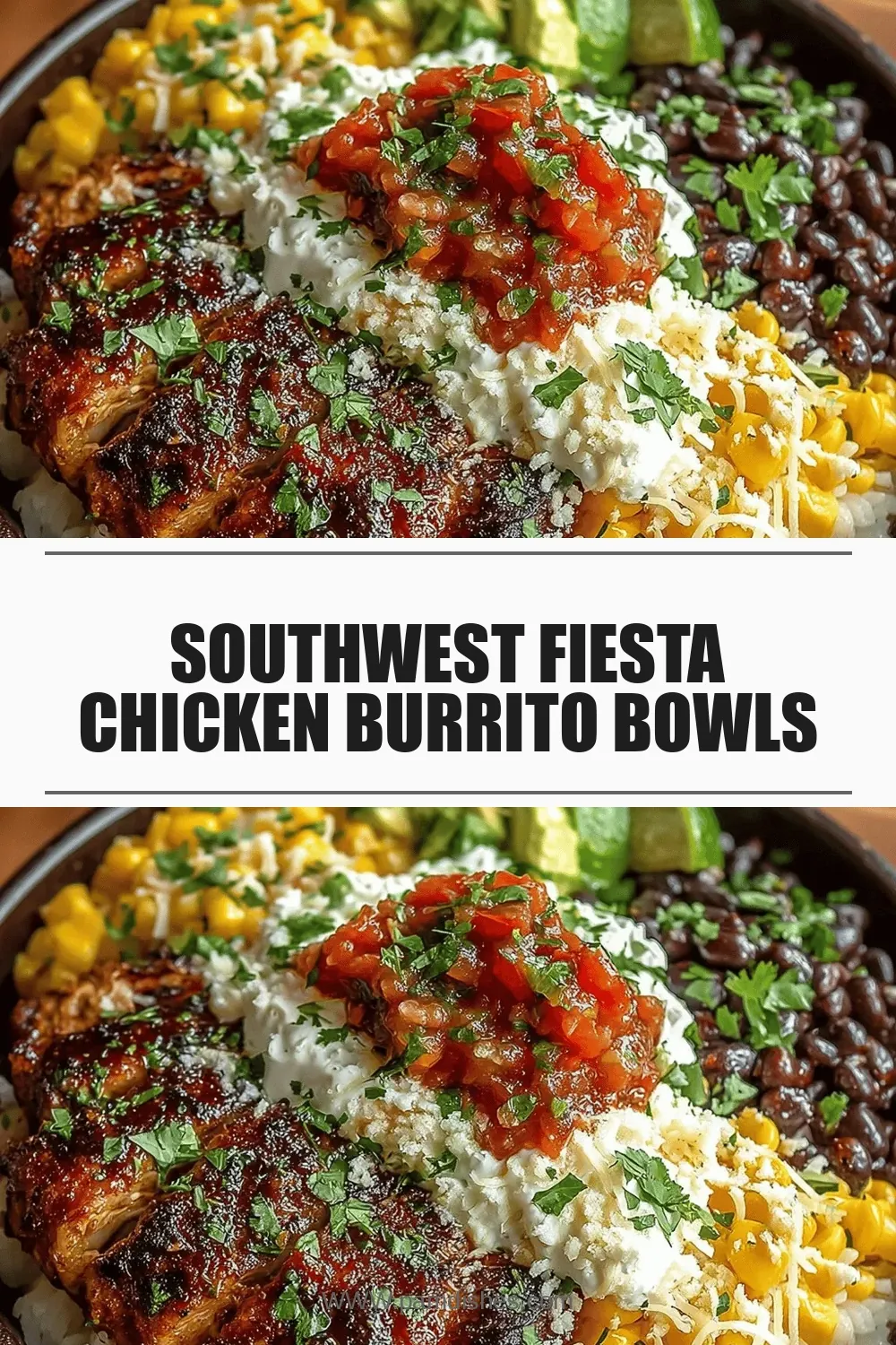 Southwest Fiesta Chicken Burrito Bowls