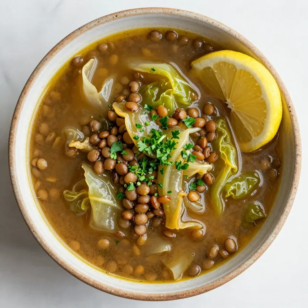 onepot lentil and cabbage soup for easy and healthy january meals