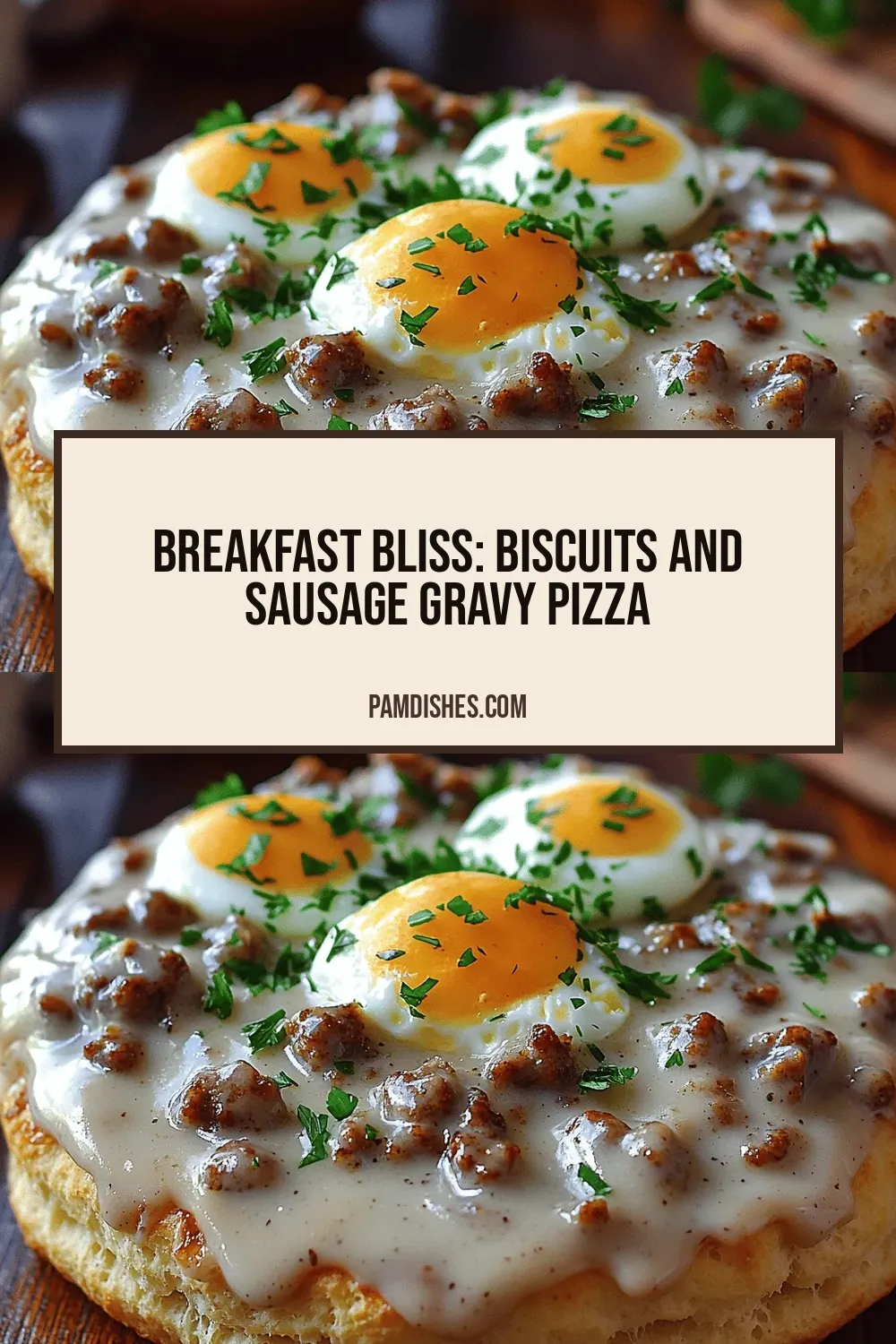 Breakfast Bliss: Biscuits and Sausage Gravy Pizza