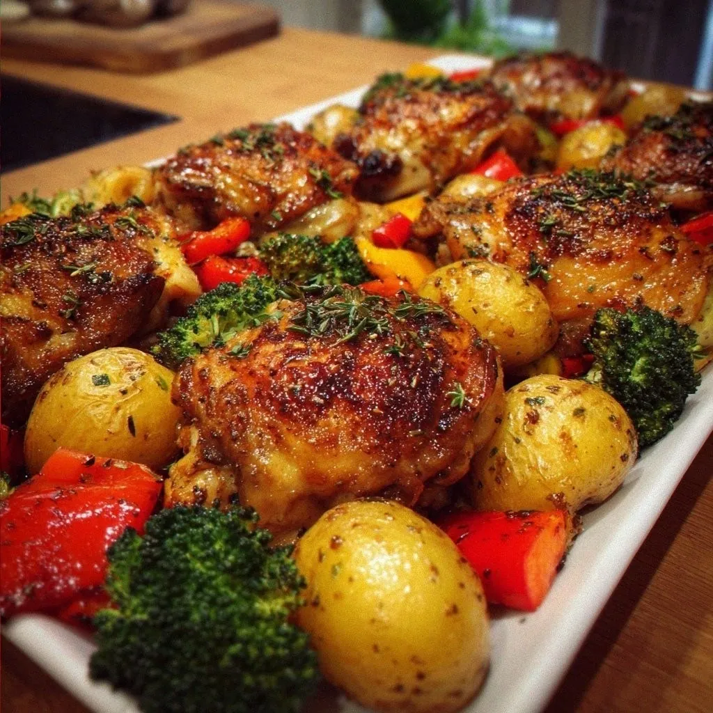 One-Pan Roasted Chicken Thighs