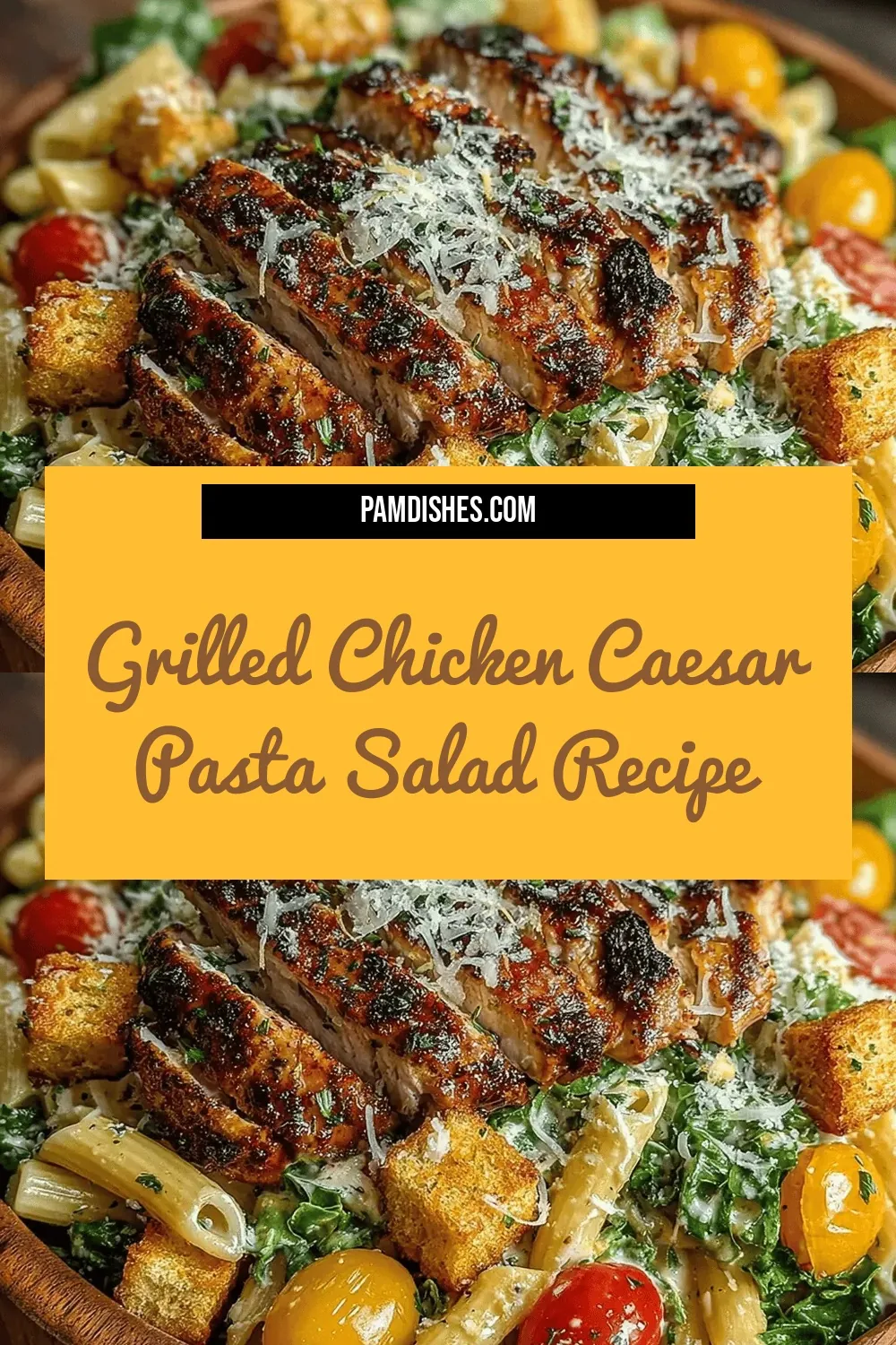 Grilled Chicken Caesar Pasta Salad Recipe