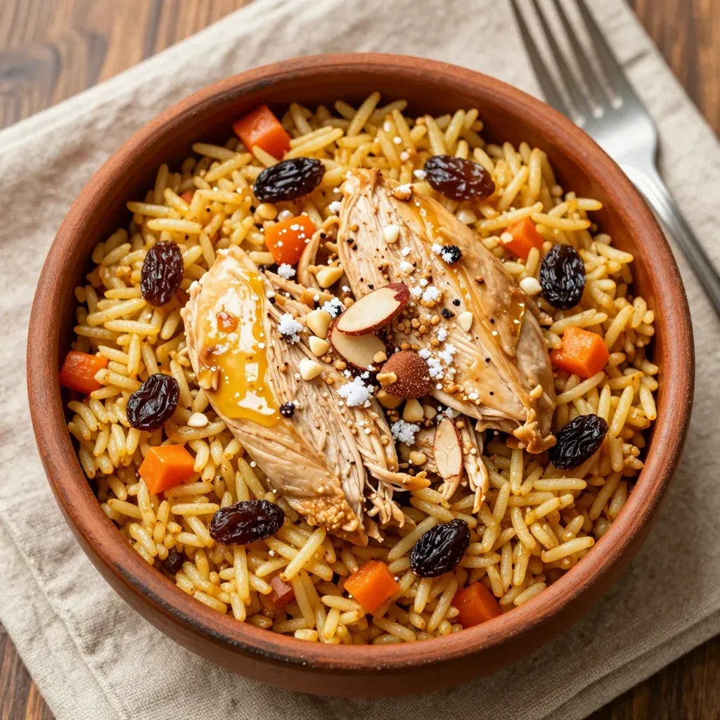 Budget-Friendly Chicken and Rice Pilaf with Toasted Almonds