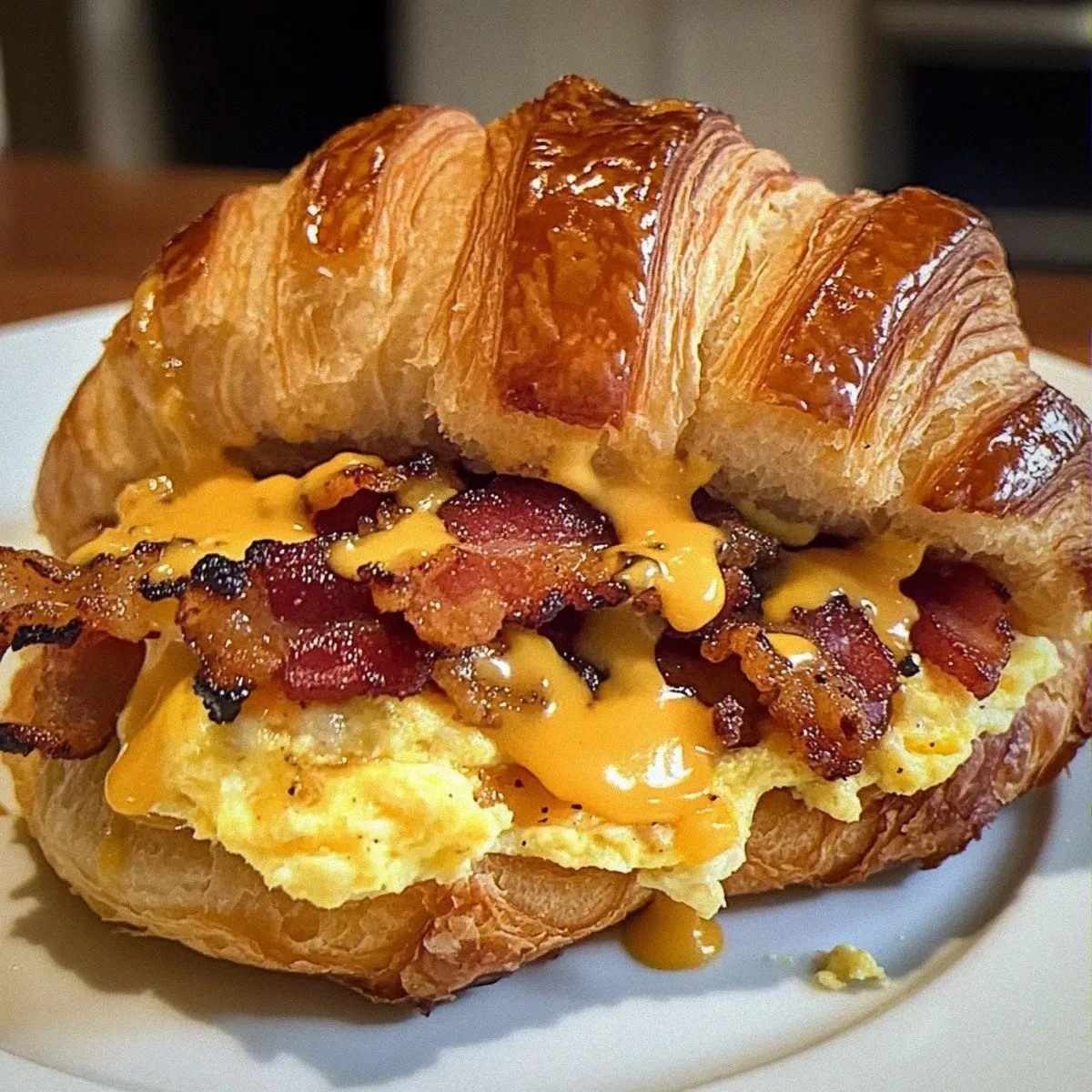 Irresistible Maple Mustard Croissant Breakfast Sandwiches