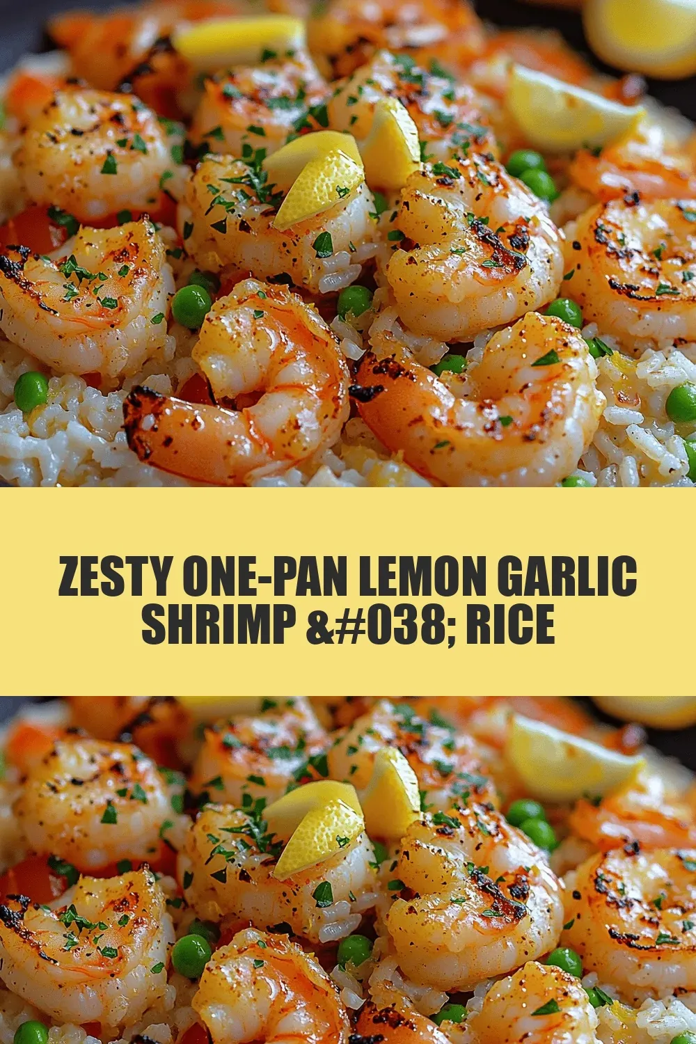 Zesty One-Pan Lemon Garlic Shrimp & Rice