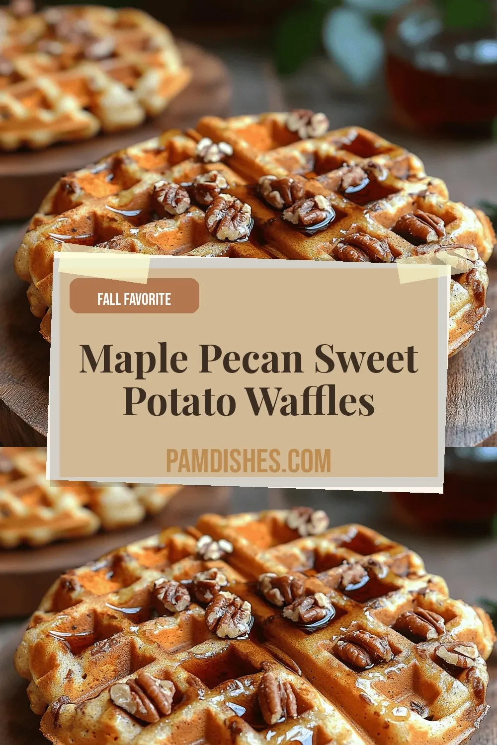 Maple Pecan Sweet Potato Waffles Recipe