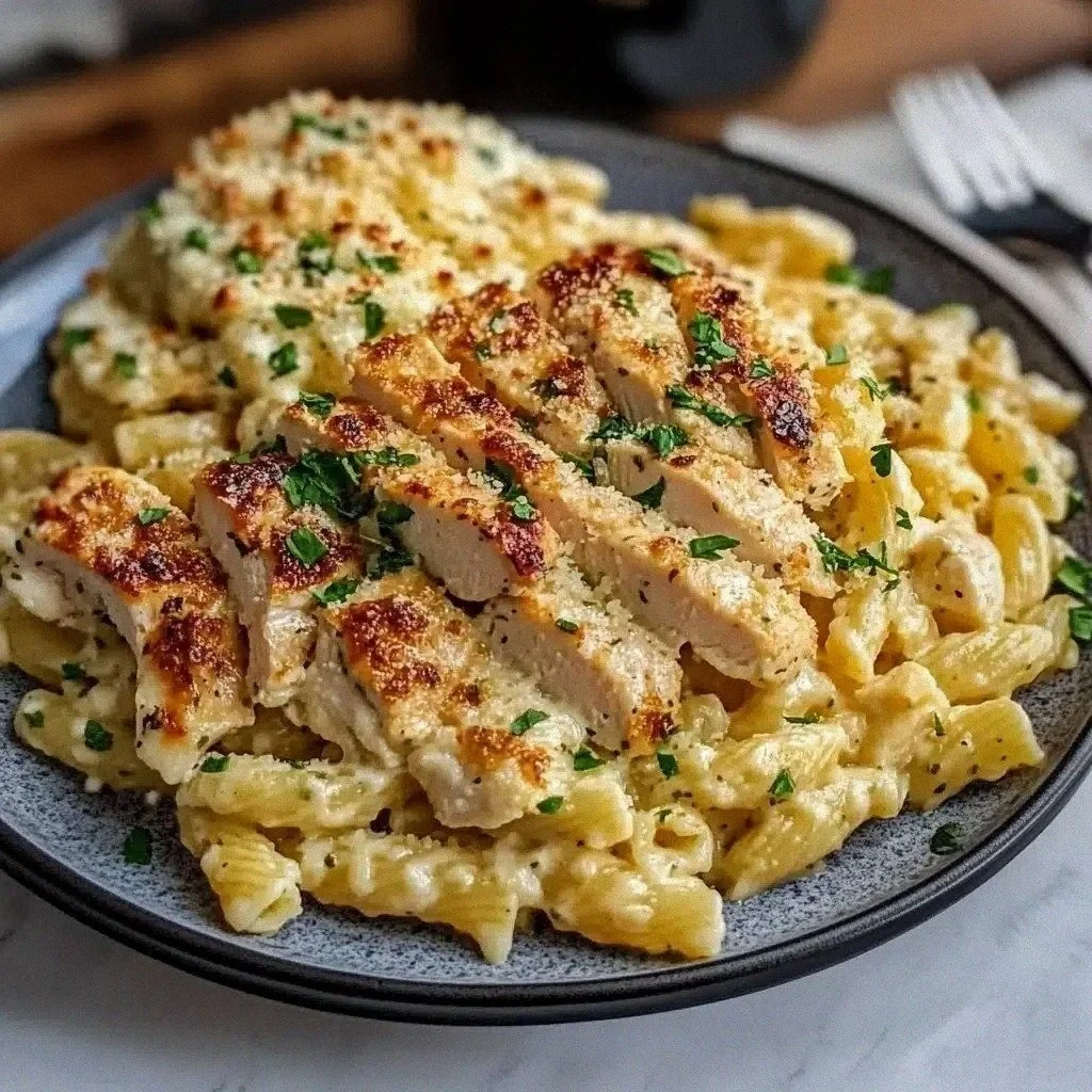 Creamy Chicken Garlic Parmesan Pasta : The Ultimate Yummy Comfort Food