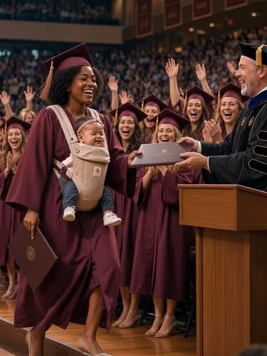 I Walked Into Graduation Carrying My Baby, Then Heard the Principal Reveal My Secret Success and All Wept.