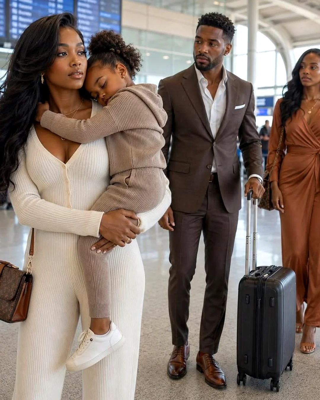 I watched my ex hold a child with my eyes at the airport and realized I was meeting the daughter I was never meant to know.