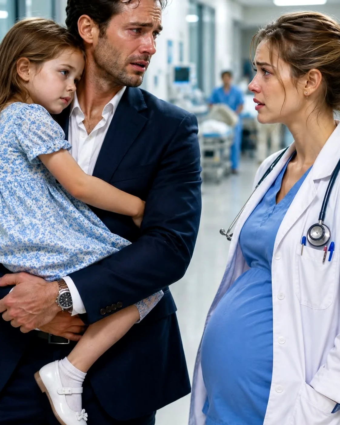 Reunited in the ER with my ex and the daughter I never told him about, my heart shattered in silence.