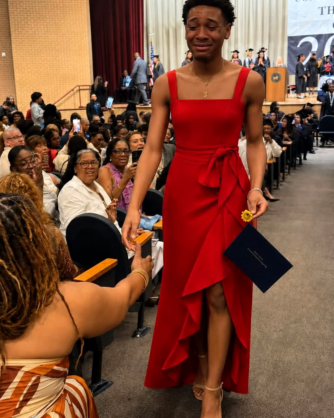 I Watched My Son Walk the Stage in a Red Dress, Then He Handed Me a Secret That Destroyed My Heart