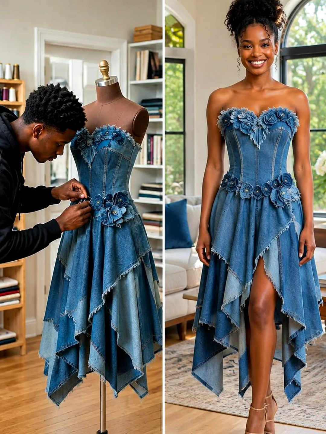 My Brother Sewed a Dress from Our Mother’s Jeans, and It Unraveled My Stepmother’s Lies at Prom