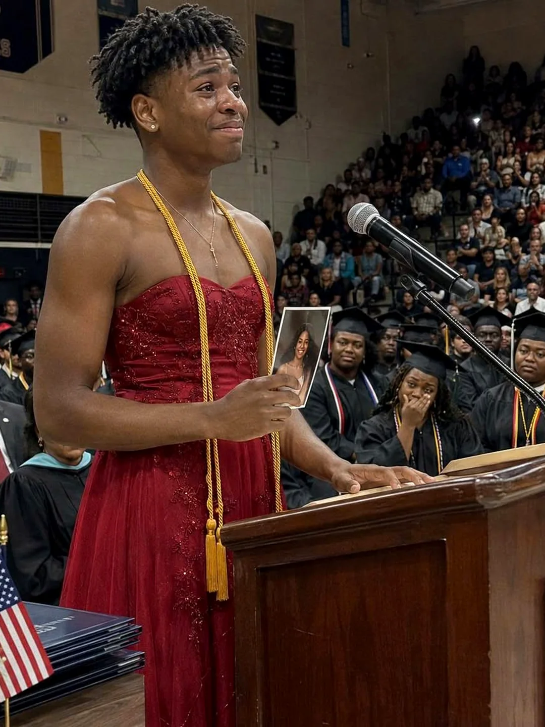 My Heart Shattered Watching My Son Walk onto Stage in a Red Dress, Then Hear His Courageous Truth