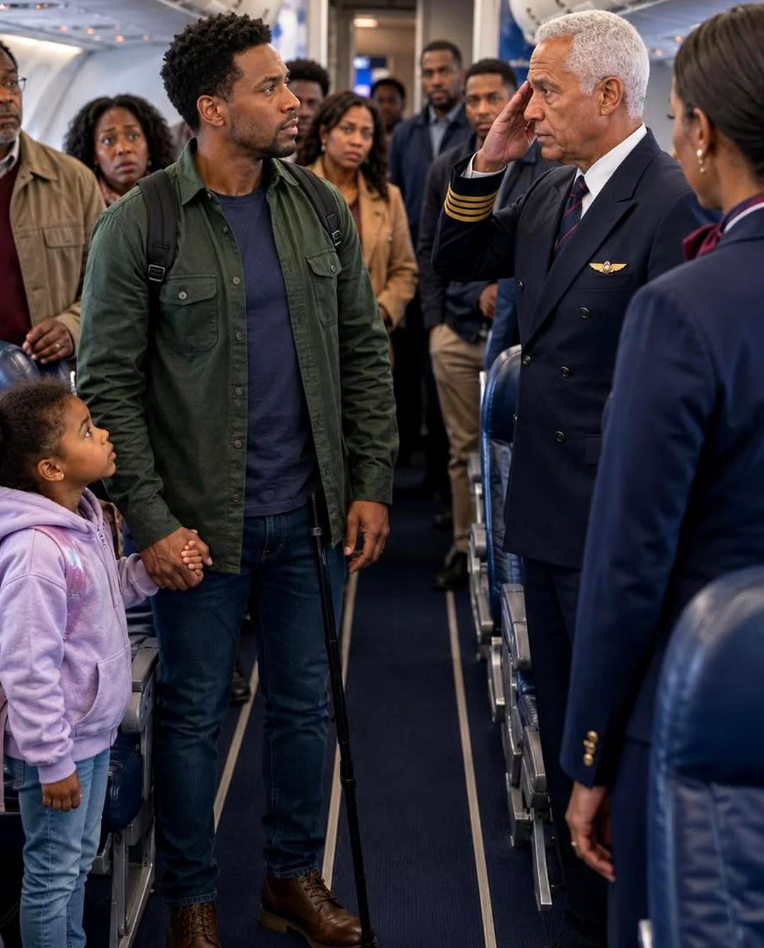 I Was Forced Out of First Class Until a Captain Recognized My Veteran Sacrifice and Stood Beside Us