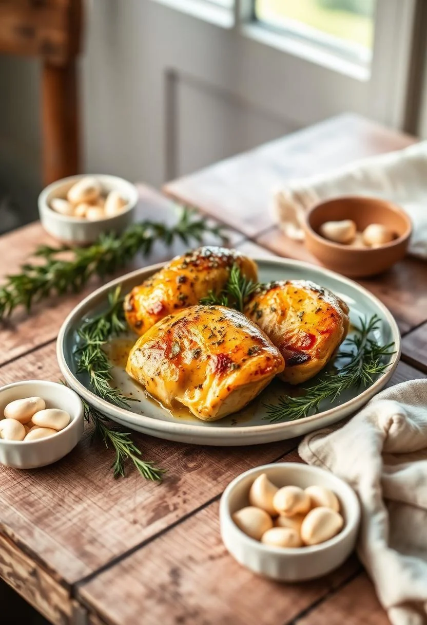 Garlicky Herb Infusion Chicken Thighs