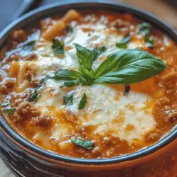 Lasagna is a dish that has long graced the tables of families around the world, celebrated for its comforting layers of pasta, hearty meat, and rich cheese. However, when you transform this beloved classic into a soup, you create an entirely new experience that is just as satisfying and even more approachable for weeknight dinners. Enter lasagna soup, a delightful twist that captures all the flavors of traditional lasagna in a cozy, warm bowl of broth. This innovative dish is quickly gaining popularity among home cooks and food enthusiasts alike for its simplicity and versatility, making it a family-friendly meal that everyone will love.