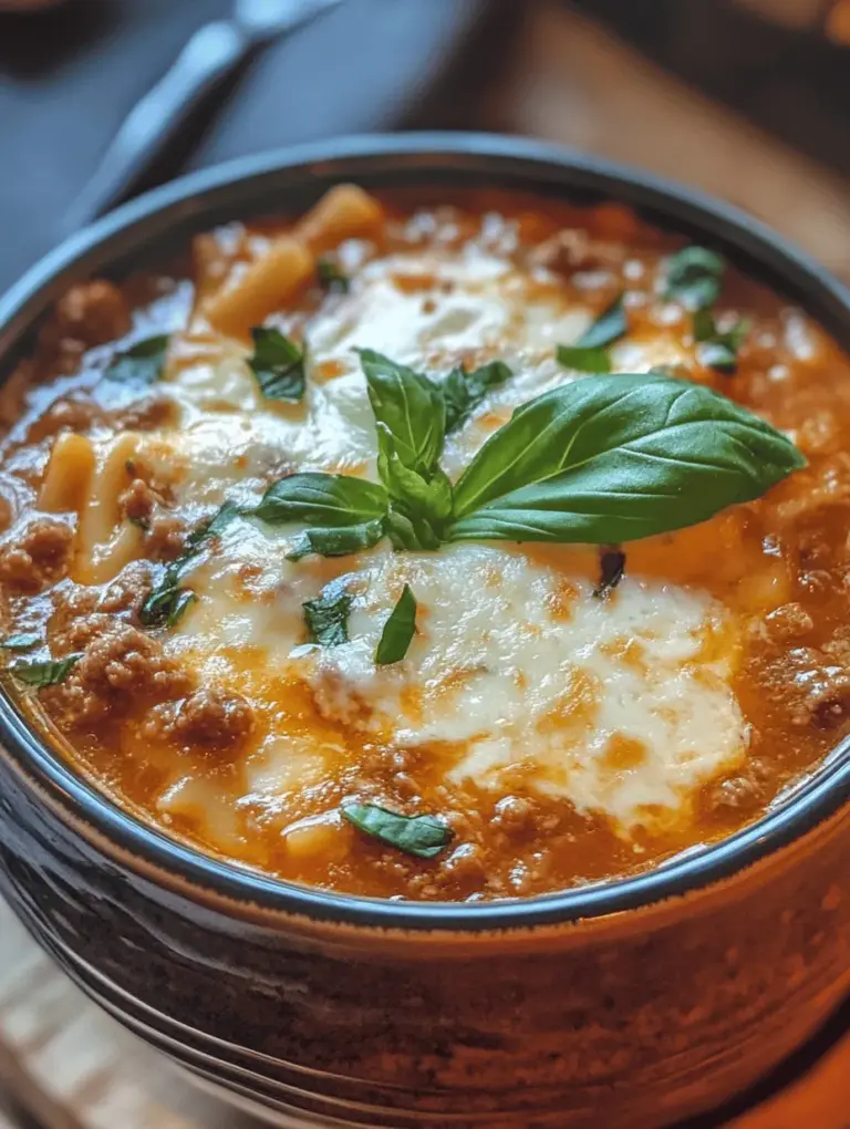 Lasagna is a dish that has long graced the tables of families around the world, celebrated for its comforting layers of pasta, hearty meat, and rich cheese. However, when you transform this beloved classic into a soup, you create an entirely new experience that is just as satisfying and even more approachable for weeknight dinners. Enter lasagna soup, a delightful twist that captures all the flavors of traditional lasagna in a cozy, warm bowl of broth. This innovative dish is quickly gaining popularity among home cooks and food enthusiasts alike for its simplicity and versatility, making it a family-friendly meal that everyone will love.