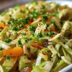 Sweet and Sour Cabbage Delight is more than just a dish; it’s an experience that marries the tangy brightness of vinegar with the natural sweetness of cabbage. This beloved recipe hails from various culinary traditions, particularly those of Eastern Europe and Asia, where cabbage is a staple ingredient. Not only does this dish provide a vibrant burst of flavor, but it also showcases the versatility of cabbage, which has been a dietary cornerstone across numerous cultures for centuries.