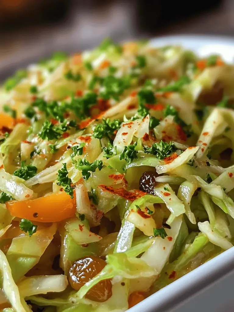 Sweet and Sour Cabbage Delight is more than just a dish; it’s an experience that marries the tangy brightness of vinegar with the natural sweetness of cabbage. This beloved recipe hails from various culinary traditions, particularly those of Eastern Europe and Asia, where cabbage is a staple ingredient. Not only does this dish provide a vibrant burst of flavor, but it also showcases the versatility of cabbage, which has been a dietary cornerstone across numerous cultures for centuries.